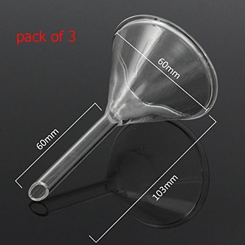 60 mm Lab Funnel Short Stem Thick Glass Multiple (pack of 3 )