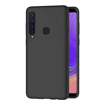 AICEK Compatible Samsung Galaxy A9 2018 Hülle, Schwarz Silikon Schutzhülle für Samsung A9 2018 Case TPU Bumper Galaxy A9 2018