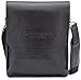 Marco Zarini Crossbody Bag For Men Eco Leather Briefcase Shoulder Bag Messenger Bag For iPad Mini (Black)