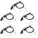 HDE Acoustic Tube Earpiece Mic for Motorola Radios PTT 2 Pin Walkie Talkie Earpiece Two Way Covert Surveillance for CP200 GP2000 CLS1450 and Other Models (5 Pack)