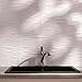 FASÄDE Waves Decorative Vinyl Backsplash Panel in Gloss White (One 18