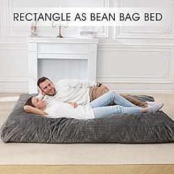 Homguava Corduroy Bean Bag Chair, Variable Shape