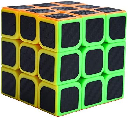 Lenfesh Magic Cube Toy, Eduction Toys 2x2x2 Speed Cube Carbon Fiber Sticker for Smooth Magic Cube Puzzles Kids Gift (C)