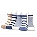 Zando Mens Winter Athletic Socks Vintage Cashmere Sock Hiking Crew Socks Cabin Sock 5 Pack Candy One Size