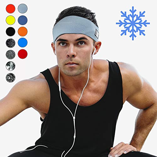 Cooling Headbands for Women & Men | Moisture Wicking Sweatband & Sports Headband | Stay Cool During Workouts Cycling Cardio Running Yoga | Headband for Under Helmets & Hats | CoolCore Technology - Thumbnail 7