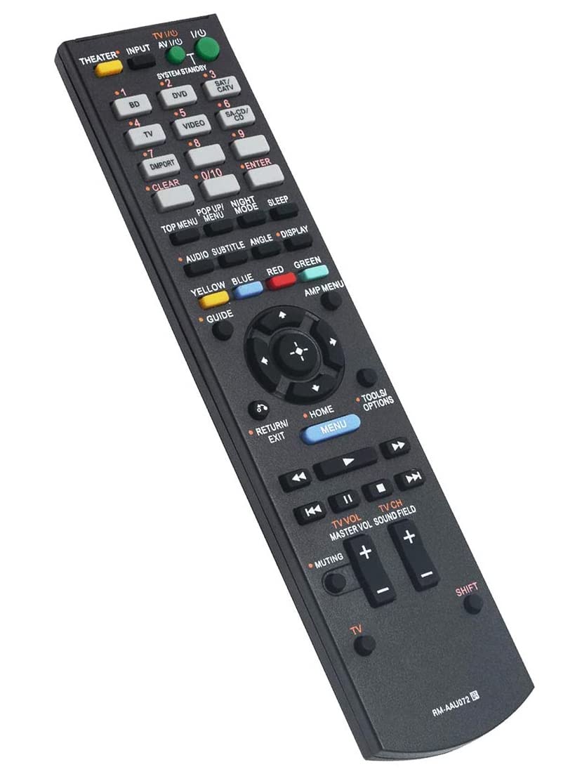 Replacement Remote Fit for Sony AV Receiver Home Theater Audio System HT-CT150 HT-CT150HP HT-CT350 STR-DN610 STR-DH830 SA-WCT150 HT-SS370 HT-CT150 HT-SF470 HT-AS5 STR-KS370 Remote RM-AAU072 RM-AAU071