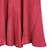 Urban CoCo Women's Vintage Elastic Waist A-Line Long Maxi Skirt (L, Red)