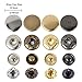 Seloky 120 Set 4 Colors Snap Fasteners Leather Snaps Button Kit Press Studs with 4 Pieces Fixing Tools, 12.5 mm in Diameter