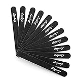 Nail Files, Easkep 12 pcs 100 180 Grit Professional Double Sided New Wood Material Black Nail File Bulk for Natural and acrylic nails Washable Manicure Tools Set Ultra Thin