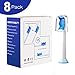 Sonicare Replacement Heads for Philips Sonic Electric Toothbrush,Fits Plaque Control,Gum Health,DiamondClean,EasyClean,FlexCare and HealthyWhite Brush Handles,8 Pack HX6014