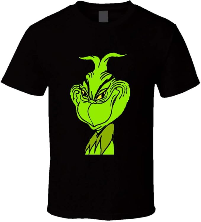 How The Grinch Stole Christmas Cartoon Face Black T Shirt Amazon Ca Clothing Accessories