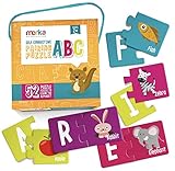 merka Self-Correcting Alphabet Puzzle for Kids and Toddlers - Learn Your ABCs by Matching Two Puzzles Together - Puzzles for Kids Ages 4-8