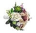 Yokoke Wedding Bridal Bridesmaid Bouquet Wedding Holding Flower Artificial Peony Rose Green Succulent for Wedding Church Party Home Decor