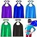 Super Hero Capes and Mask for Kids Bulk Party Favors Role Cosplay Costumes Like Superhero Style (5 Pack)