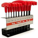 Bastex 10pc Metric T-Handle Hex Key Allen Wrench Tool Set