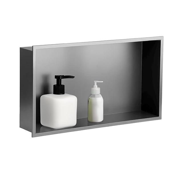 SANITEMODAR SHOWER NICHE, STAINLESS STEEL SHOWER NICHE NO...