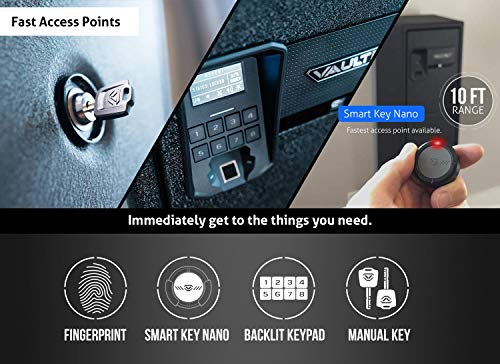 Vaultek RS500i Wi-Fi Biometric Rifle Safe Multiple Firearm Storage Smart Safe with Alerts to Smartphone Auto-Open Door and Rechargeable Battery Bonus Motion Activated LED Light (Biometric (Black)) - Thumbnail 3