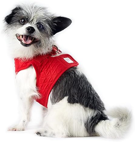 Pup Crew Red Puffy Quilted Harness, Small