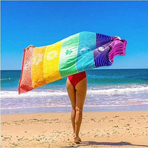 Tinksky-Rainbow-Yoga-Mats-Square-Beach-Towel-Wrap-Foldable-Exercise-Gym-Mat-with-Tassels-for-Picnic-Beach-Taveling-Camping-Hiking