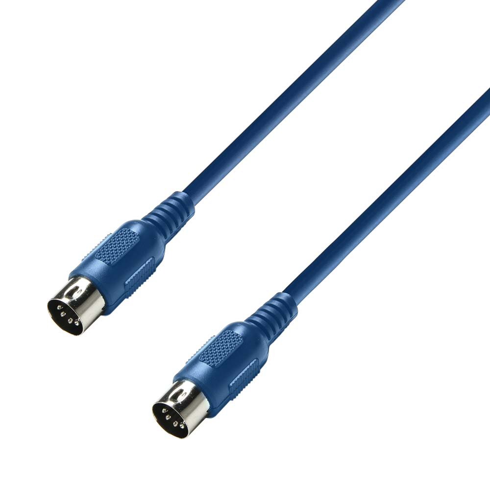 Adam Hall 3 Star Series 1.5m MIDI Kabel - blau