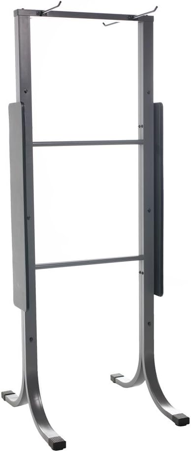 Dual-Sided Standing Mat Rack, Holds Up to 28 Yoga Mats, 30 x 29 x 79 Inches, Gray (92590)