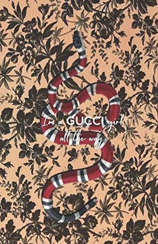 I'M A GUCCI GIRL ALL THE WAY: Bloom floral pattern Toile de Jouy - Blank & Lined Pages (5.5 x 8.5) Journal Composition Notebook to write and draw in (Positive Vibrations)