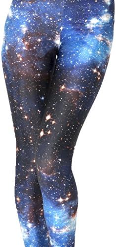 Womens Star Digital Printed Colorful High Waist Leggings