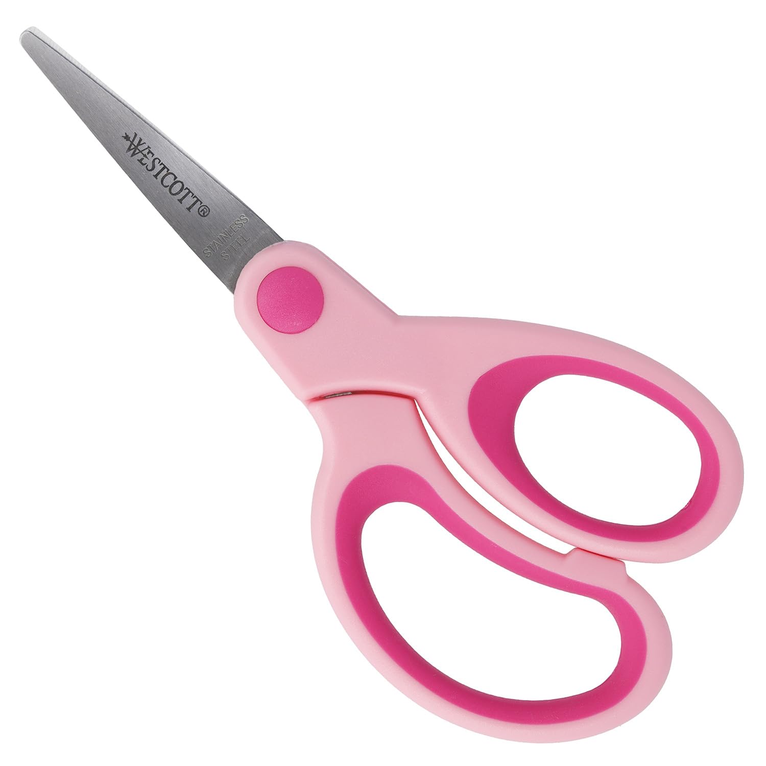 Westcott Softgrip Children's Scissors Pink Right-Handed | Ergonomic Handle for schoolchildren | 13 cm (5") Ideal for Children's Hands | E-21582 00