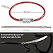 20pcs Wire Keychains, SENHAI Key Ring 2mm 4 Inches Cable Loops Stainless Steel Gear for Hanging Luggage Tag, Keyrings and ID Tag Keepers