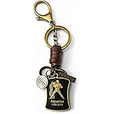 Zodiac Keychain Bag Charm Birthday Gifts with Gift Box and Blessing Card