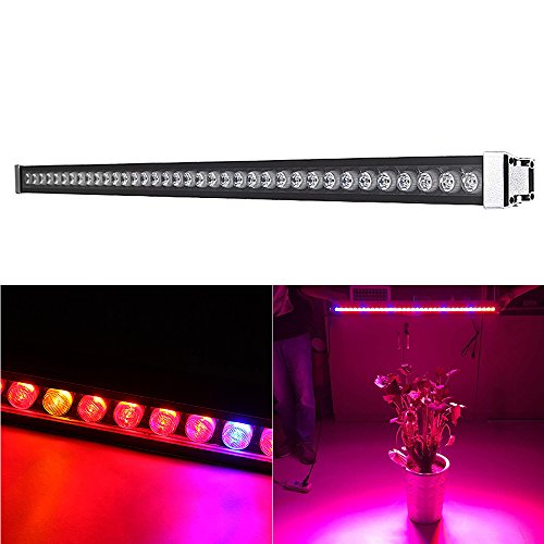 BEAMNOVA 108W LED Grow Light Lamp Bar Strip Fixture Red Blue Full Spectrum for Garden Greenhouse Indoor Plants Hydroponic Veg Flower