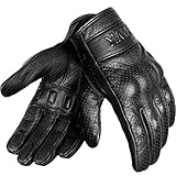 HWK Motorcycle Gloves Men Motocross Motorbike Tactical Moto Riding Biker Leather Driving Racing Gloves … (XL)