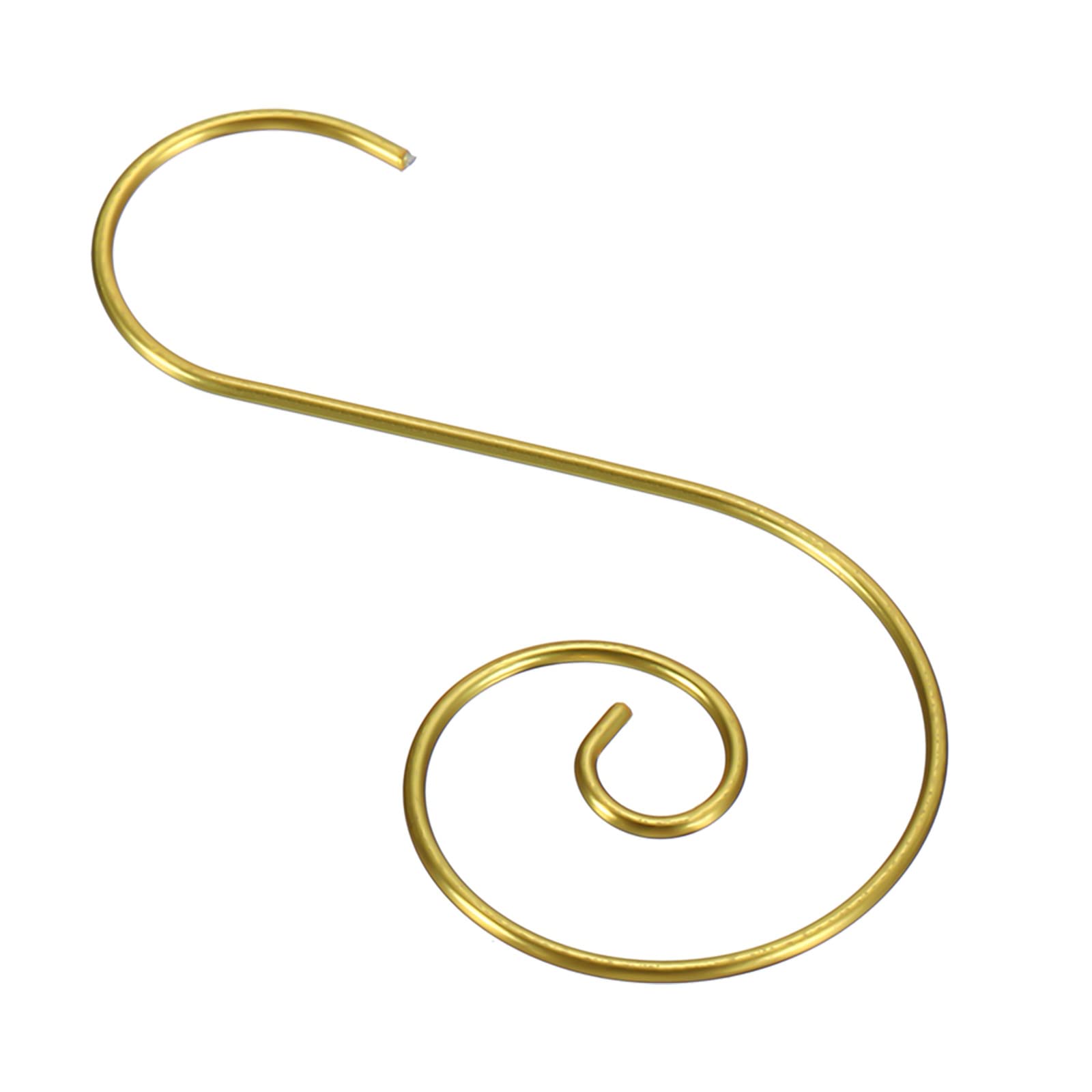 PATIKIL Christmas Ornaments Hooks 60 Pack S Shape Hooks Wire Metal Hanging for Christmas Party Tree Decorations, Golden Tone