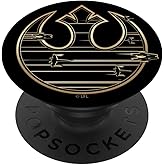 Star Wars Gold Rebel Logo Ships Flying Through PopSockets Adhesive PopGrip