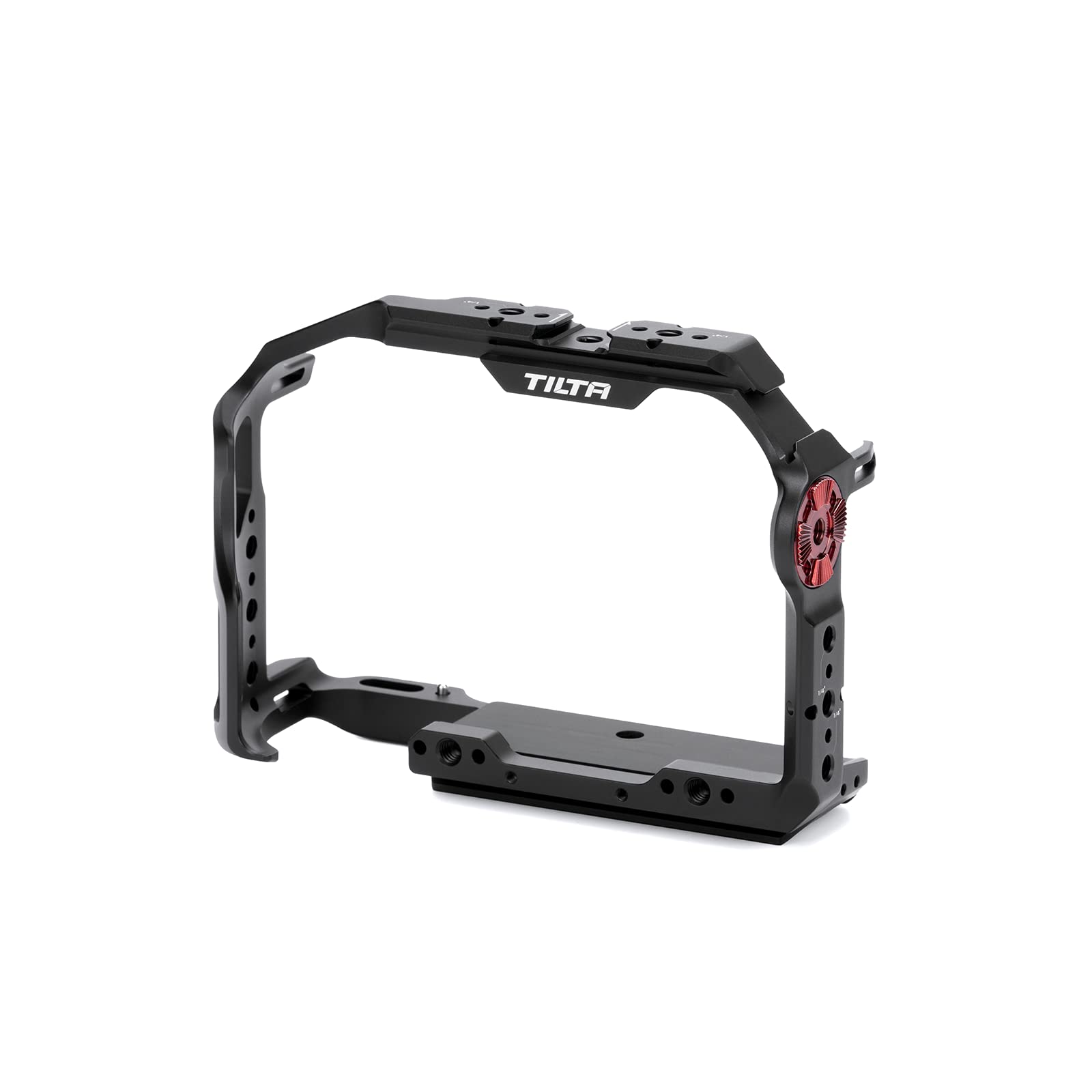 TILTA Full Camera Cage Compatible with Fujifilm X-H2S, with 1/4”-20 Threads, Rosette Connection and Cold Shoe Receiver TA-T36-FCC-B