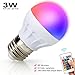 LED Color Changing Light Bulb - Dimmable 16 Modes Mood Hue RGB Colored Light Bulb with Remote Control for Bedrooms Party Home Decorations Stage - E26/E27 (4 Pack)