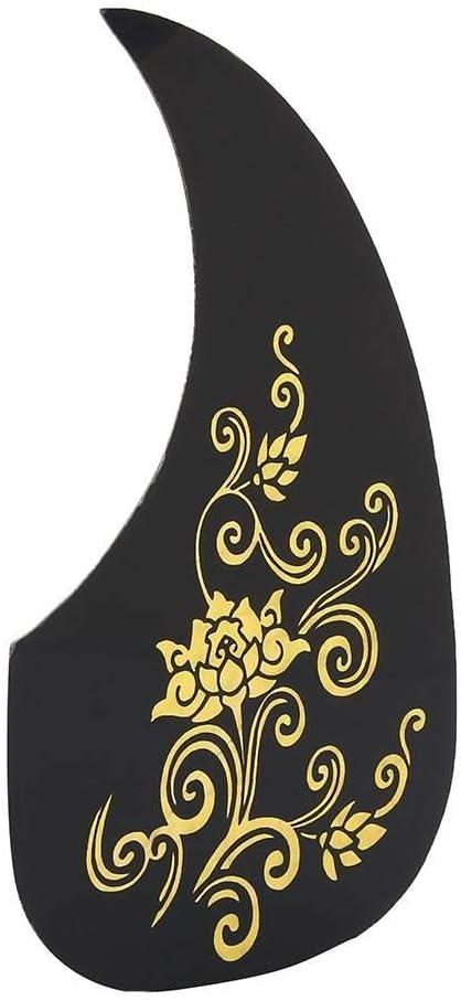 Rockyin Premium Acoustic Guitar Pickguard Self-adhesive Teardrop Pick Guard Sticker