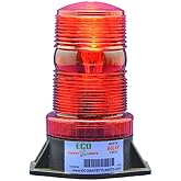 ESafety Lights B1L 12V 24V AC DC LED Non-Flashing Steady-ON Warning Light SMAL Beacon (RED)