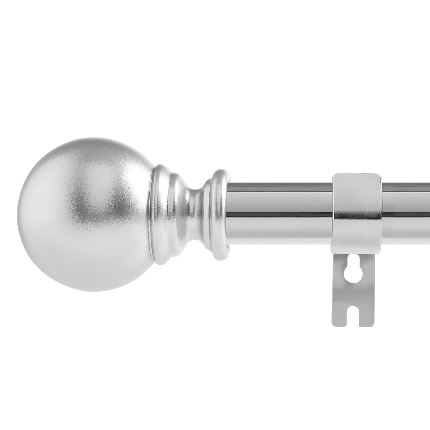 Curtain Poles for Eyelet Curtains, 78 to 238 cm Silver Door Curtain Rod with Brackets Fittings Set Window Curtain poles, for Bedroom, Living Room, Bathroom