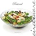 Circleware Pastoral Decorative Glass Fruit and Salad Bowl Dish Plate, 10.5