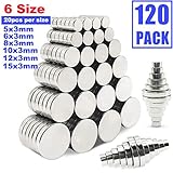 Grtard Refrigerator Magnets for Office, Hobbies, Crafts and Science, Round Ceramic Industrial Ferrite Magnets, Push Pin Magnets, Fridge Magnets, Whiteboard Magnets (Silver)