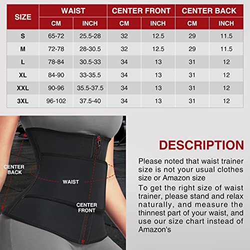 FeelinGirl Long Torso Waist Trainer for Women Sauna Exercise Trimmer