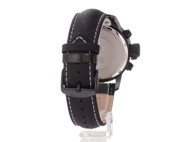 Invicta-Mens-3332-Force-Collection-Stainless-Steel-Left-Handed-Watch-with-Black-Leather-Band