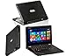 Navitech Black Real Leather Folio Case Cover Sleeve For The Lenovo Yoga 2 11