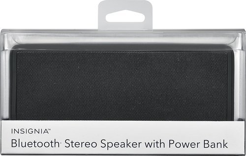 Insignia - Portable Bluetooth Stereo Speaker - Black