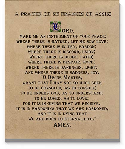 St Francis of Assisi Prayer Wall Art, 11"x14" Ready to Frame Print ...