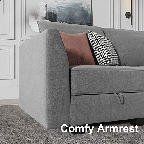 HONBAY Convertible Modular Sectional Sofa U Shaped Couch with