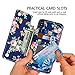 iPhone Xs MAX Wallet Case,iPhone Xs MAX Case with Card Holder,MISSCASE Premium Leather Case with Card Holder,Flower Floral Pattern Protective Cover for Apple iPhone Xs MAX 2018 Blue & Red