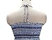 Kmool Women's Sexy Summer Cotton Blend Printing Lace-up Halterneck Tops