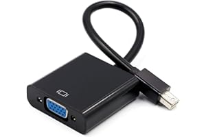 Mini DP to VGA Adapter, Vultic [1080P@60hz][Mini Displayport Input to VGA Output] Male to Female Active Video Converter Light
